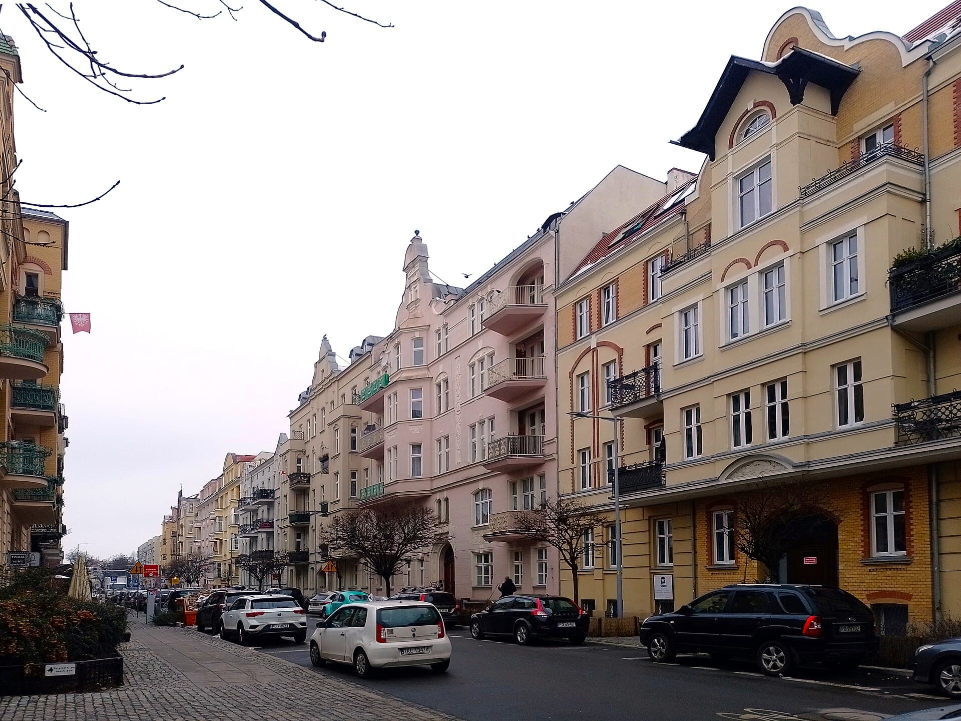Art-nouveau tenement houses on Jackowskiego Street in Jeżyce